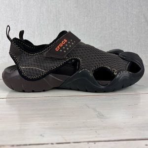 478egu Crocs  SWIFTWATER MESH brown waterproof sandals men size 8